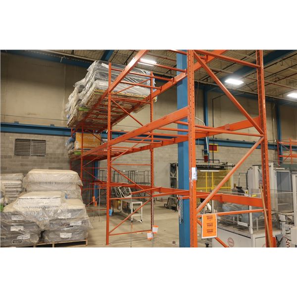 Warehouse Pallet Racking -3 Section -4 Vertical Uprights (approx. 16ft ...