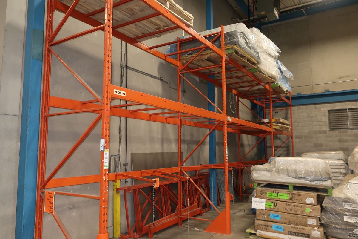 Warehouse Pallet Racking -3 Section -4 Vertical Uprights (approx. 16ft ...