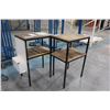 Image 2 : Lot of 2 metal tables 24" x 18" x 36"