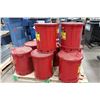 Image 1 : Lot of 8 Just rite 14 gal. oily waste cans