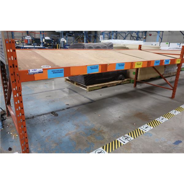 Lot: 2 section racking: (3) uprights 54