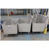 Image 1 : Lot of customized mobile plastic bins 57" x 29"