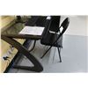 Image 3 : Lot : x2-computer tables & x2- foldable chairs (computers NOT included, DESK & CHAIR ONLY)