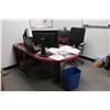 Image 1 : Lot: office desk & chair, round table & 4 chairs, bookshelf & whiteboard - FURNITURE ONLY