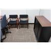 Image 2 : Lot: desk, metal cabinet, wood cabinet & 5 chairs