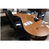 Image 2 : Lot: desk, table, side cabinet & x3 chairs - FURNITURE ONLY
