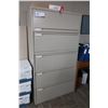 Image 2 : Lot: x3 filing cabinets- 5 drawers 35"x18"x65"