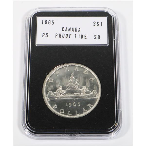 1965 CANADIAN SILVER DOLLAR PROOF LIKE COMES