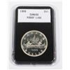 Image 1 : 1966 CANADIAN SILVER DOLLAR PROOF LIKE COMES