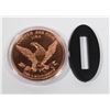 Image 2 : 1-OZ FINE COPPER TYRANNOSAURUS REX ROUND IN