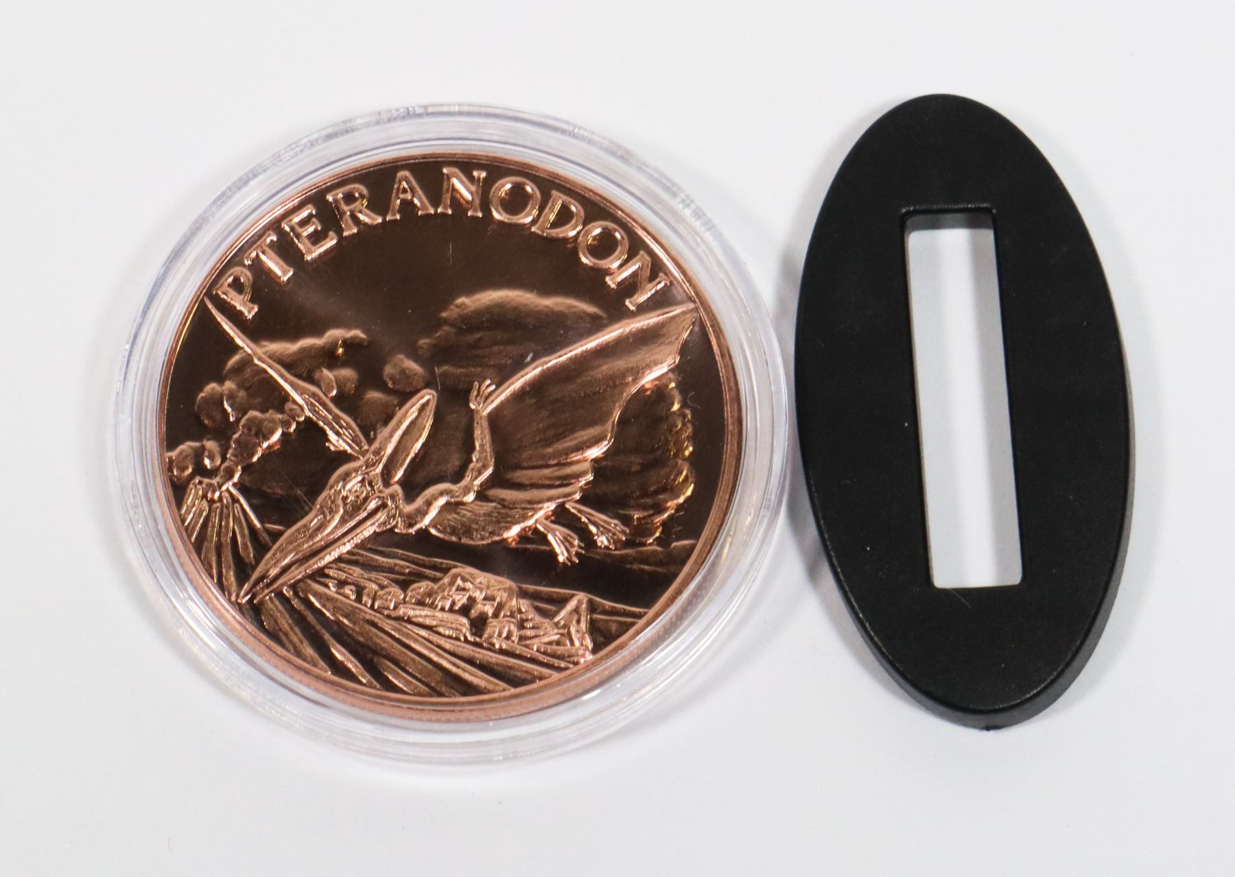 1-OZ FINE COPPER PTERANODON ROUND IN CAPSULE