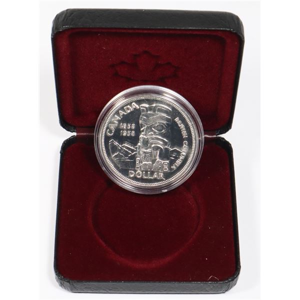 1958 CANADA SILVER DOLLAR (AU-UNC) IN CAPSULE
