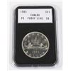 Image 1 : 1965 CANADIAN SILVER DOLLAR. COMES WITH GRADE