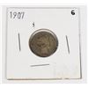 1907 USA DIME GOOD (G-4) 90% SILVER