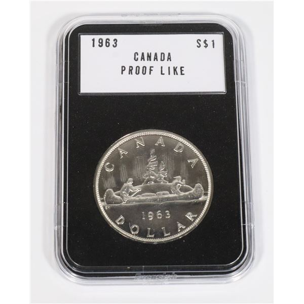 1963 CANADA SILVER DOLLAR COMES IN STACKABLE