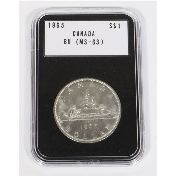 1965 CANADA SILVER DOLLAR COMES IN STACKABLE