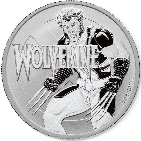 1-OZ 2021 WOLVERINE SILVER COIN. NINTH IN