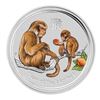 Image 1 : 1/2-OZ 2016 COLORIZED MONKEY SILVER COIN