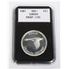 Image 1 : 1967 CANADA SILVER DOLLAR PROOF LIKE IN