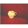 Image 1 : Mustache cup in white porcelain w/applied gold and rose tint