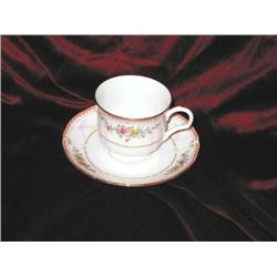 4 Sets of Ribbon Pink Cups & Saucers by Mikasa number on bottom L9315