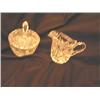 Image 1 : Full lead crystal 3-piece sugar bowl & creamer