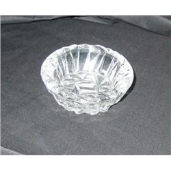 2 lead crystal ash trays 4" diameter