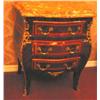 Image 1 : 3-drawer commode made of Rosewood with Satin wood inlay with red marble top on Ormulu Mounts - Top i