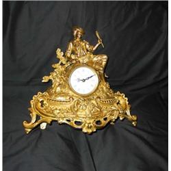 Italian Brass Clock by Imperial 15" W x 15" T x 6" D