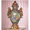 Image 1 : 2 Porcelain Rose Medallion Temple Jars - 10" W x 19" T- bid will be 2 times the money