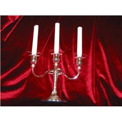 2 Silverplated 3-armed Candlelabra - 10.5" W x 8.5" T