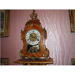 Baroque Bracket Clock w/pendleum in Rosewood w/Ormulu mounts - 22.5" T x 10.5" W