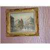 Image 1 : Original Oil Paris Scene - 27" x 22.5" - Place Vendome - in Gold Leaf Museum Frame