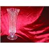 Image 1 : Diamond patterned full-lead crystal vase - 4.75" x12"
