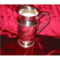 Silverplated pitcher 4.5" diameter x 8" tall