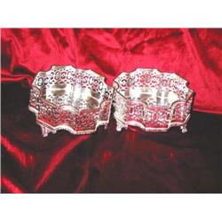 2 Silverplated octogon wine coasters 5.5" x 5.5" by International Silver - bid will be 2 times the m