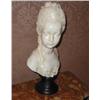 Image 1 : Plaster bust after Houdon, Daughter of Marie Antoinette on a black base #9541  - 20" T x 9.5" W