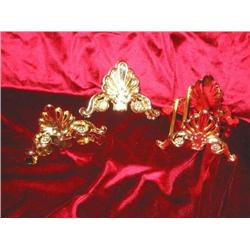 3-piece goldplated buffet caddy set