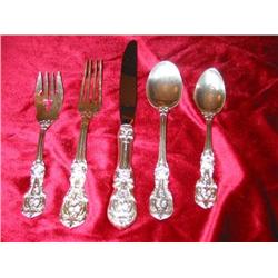 Eight 5-piece place settings of Reed & Barton Sterling Flatware "Francis I"