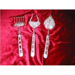 Three silverplated serving pieces in Russian Baroque