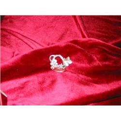 8 Silverplated grape design place card holders