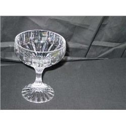 12 Full lead crystal compote "Parklane" pattern by Mikasa 4" diameter x 5.25"