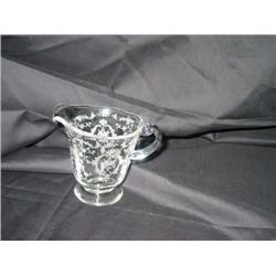 Etched lead crystal pitcher - pattern is "Navarre" by Fostoria - Purchased approximately 1940 - Fost