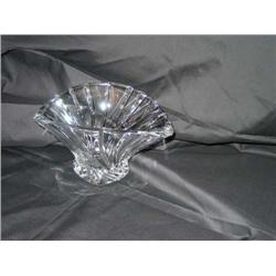 Full-lead crystal Mikasa bowl 6.5" x 8.5" x 4.5" - fan design