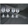 Image 1 : 4 Full-lead cut crystal Polish cordial glasses 1 5/8" diameter x 5" tall