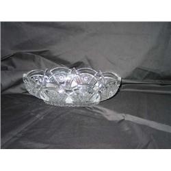 Full-lead cut crystal oval bowls from Russia 13" x 7.25" wide x 4" tall