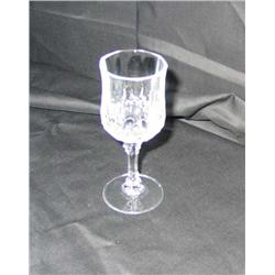 6 Full lead water goblets "Longchamps" pattern by Durand 2.75" x 7 1/8" - bid will be 6 times the mo