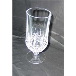 8 Full lead crystal footed iced beverage "Longchamps" pattern by Durand 2.78" x 7" - bid will be 8 t