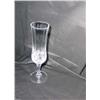 Image 1 : 7 24% lead crystal champagne flute 8" x 2" by "Longchamps" by Durand - bid will be 7 times the money