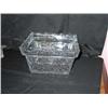 Image 1 : Full lead square crystal bowl 9.25" x 9.25" x 5.25" "Sunrise" pattern
